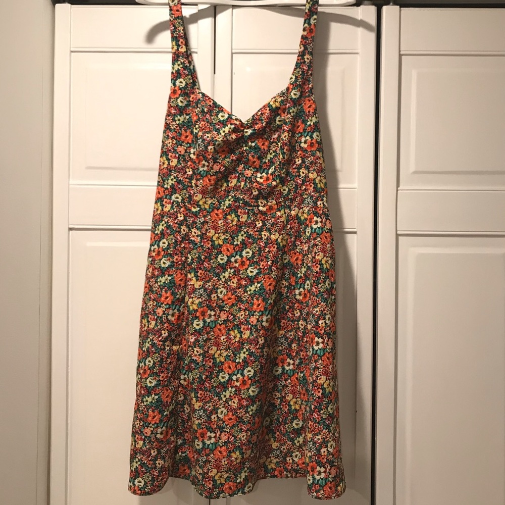 Topshop Floral Print Babydoll Dress